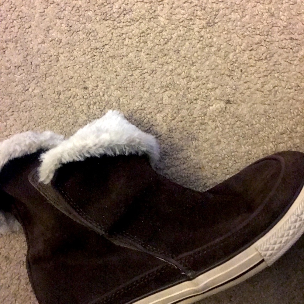 High top,  suede with fur, shoes